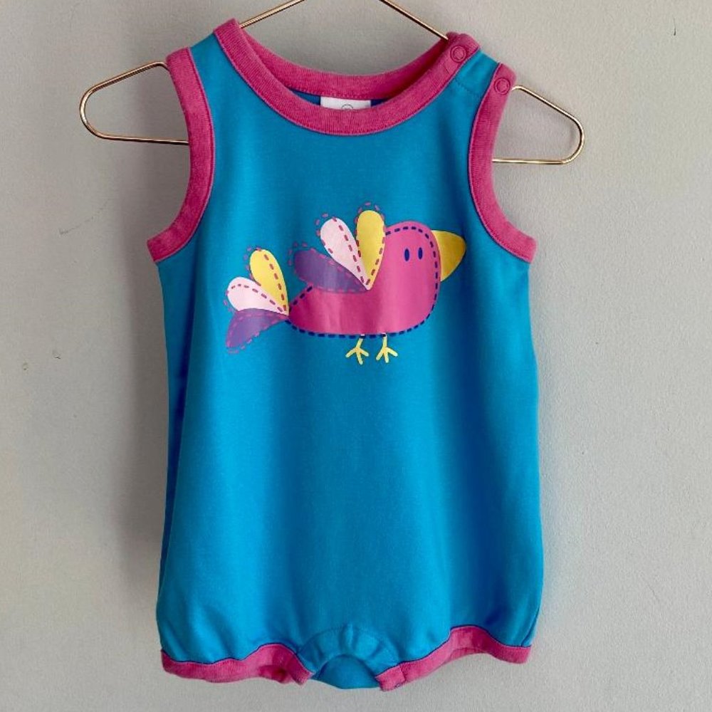 Hanna Andersson Baby Girl Bird Romper